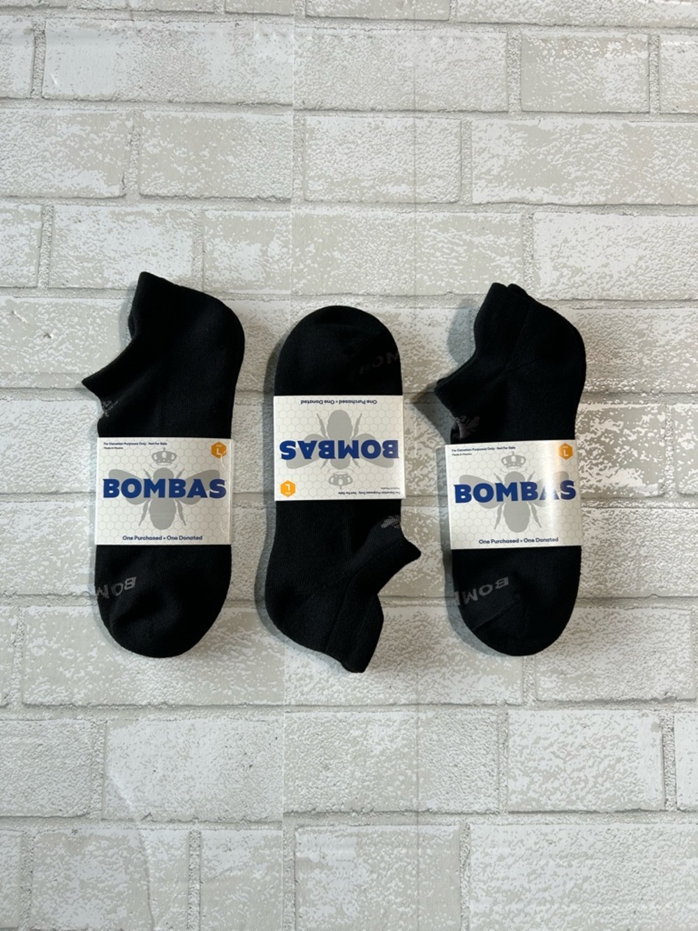 Bombas No-Show Socks - Black (3-Pack)